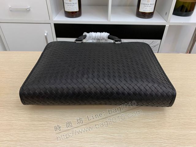 BV男包 16078 寶緹嘉黑色原版打蠟小牛皮公事包 BV男士手提包  nbq1029